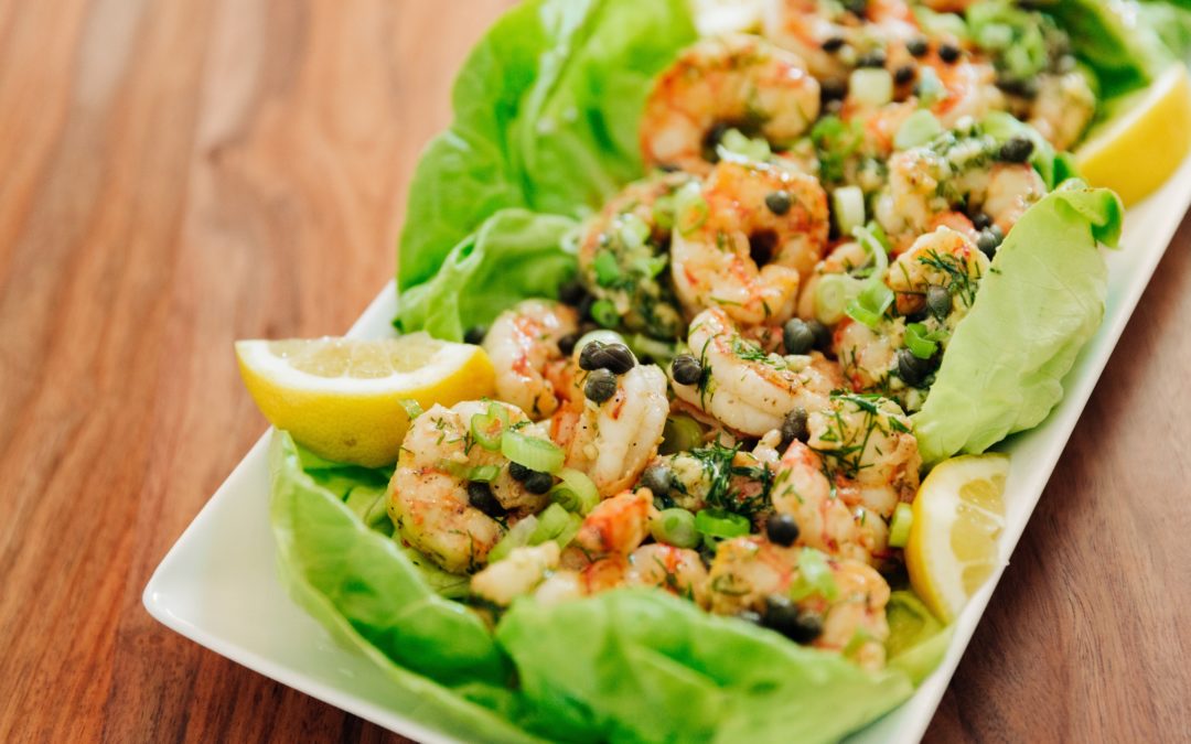 Lemony Shrimp with Capers and Dill