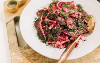 ROASTED BEETS WITH YOGURT AND DILL