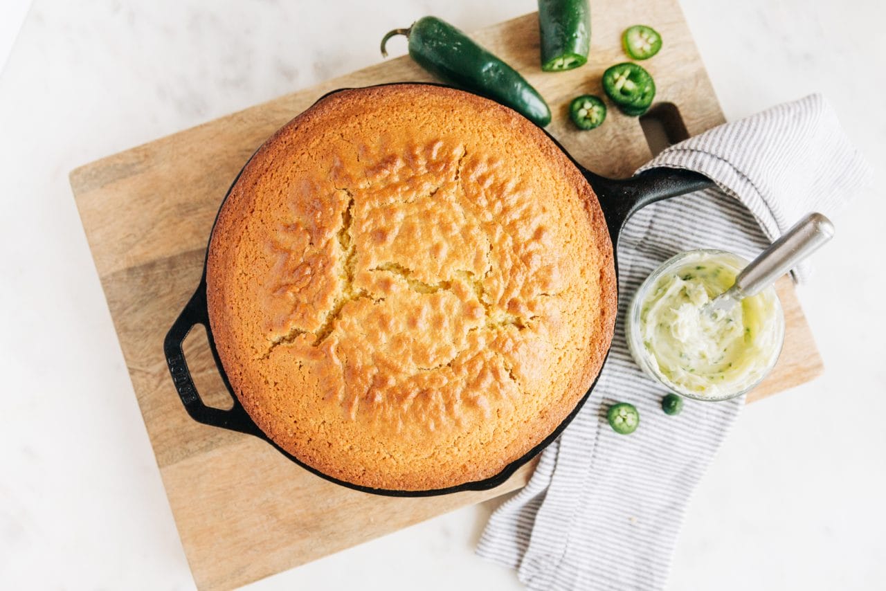 Sweet Sour Cream and Honey Cornbread Pretty Together