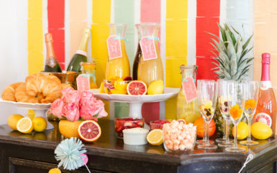 A Fun and Easy Champagne Cocktail Bar
