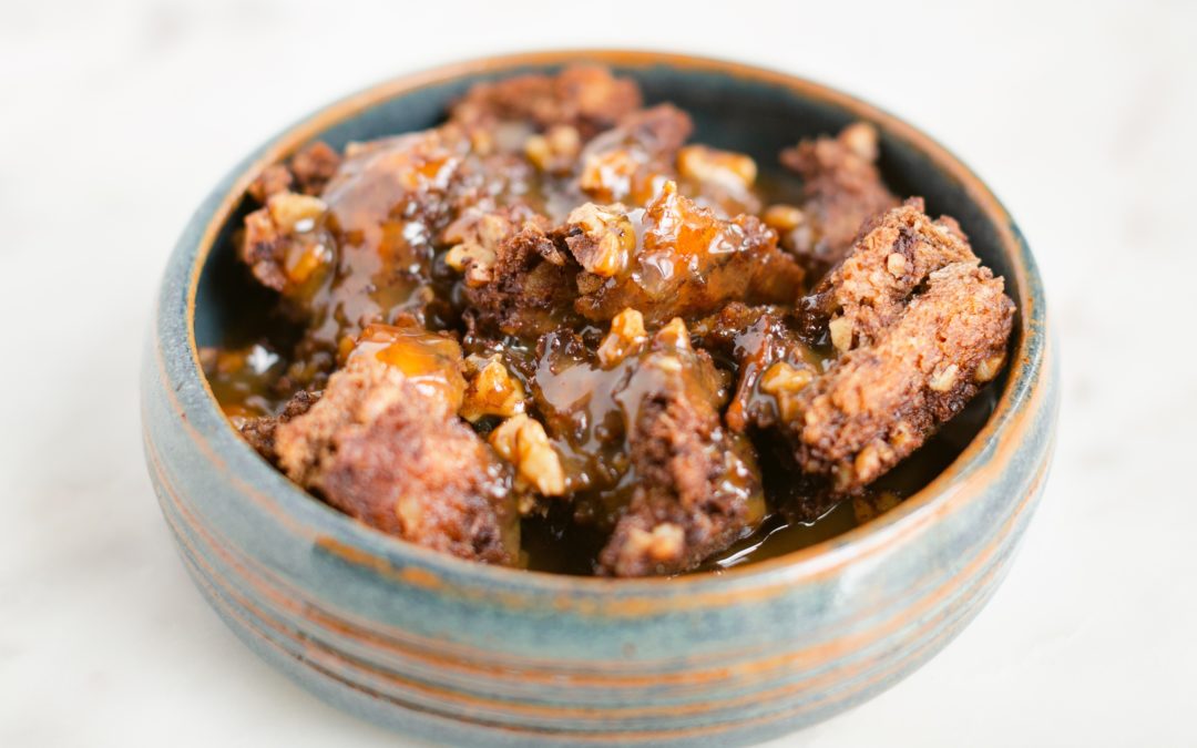 Guinness Bread Pudding with Salted Caramel Sauce