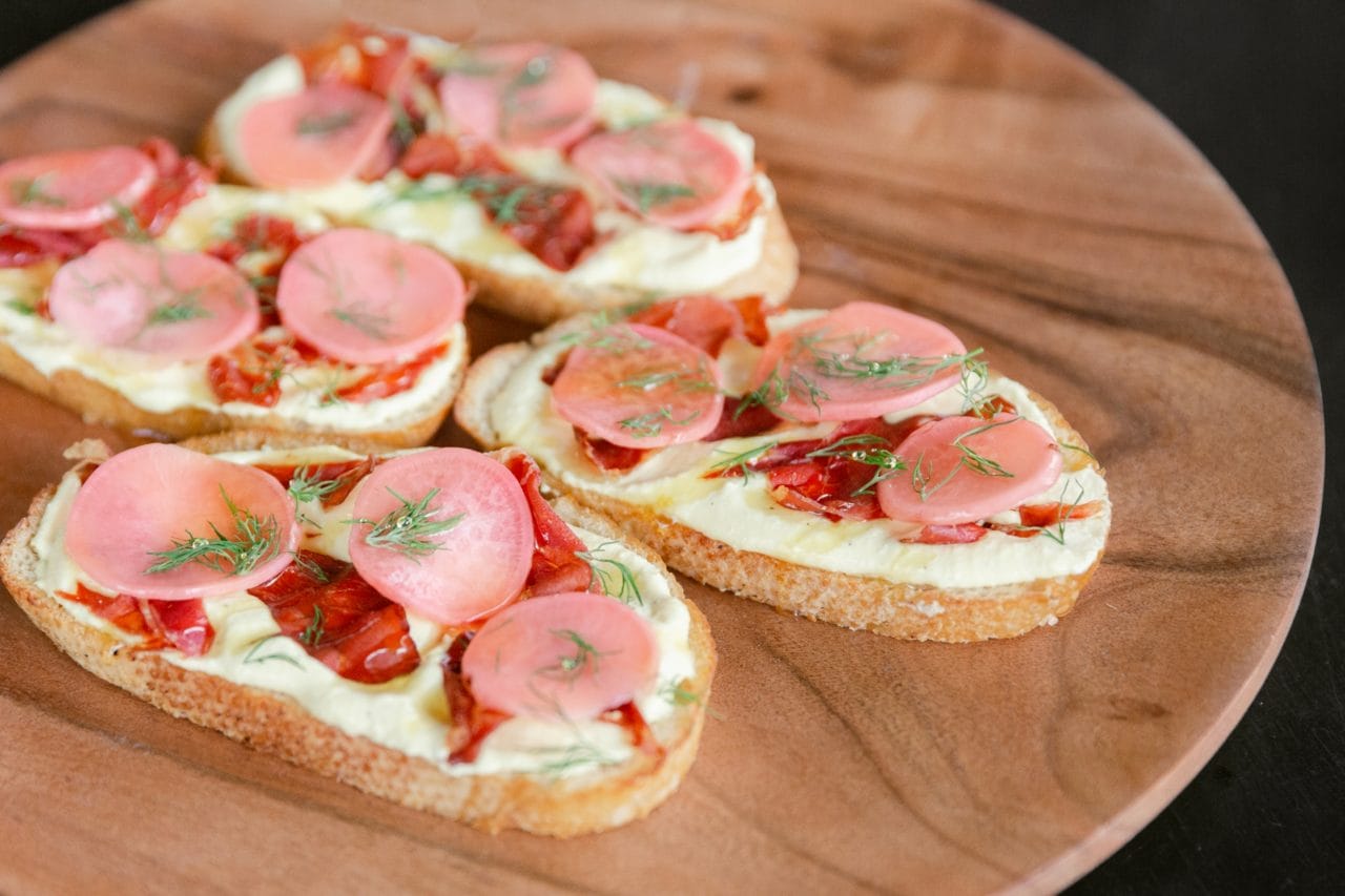 Dill Deviled Egg Spread With Crispy Prosciutto Pretty Together