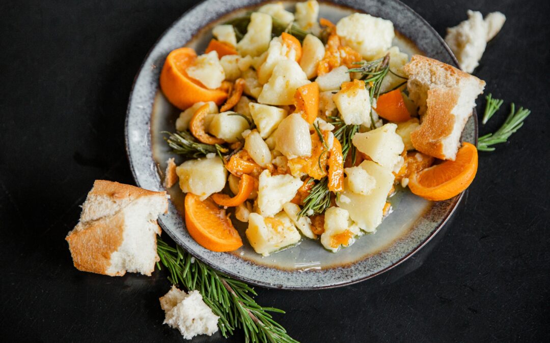 Manchego Cheese Marinated with Oranges and Rosemary