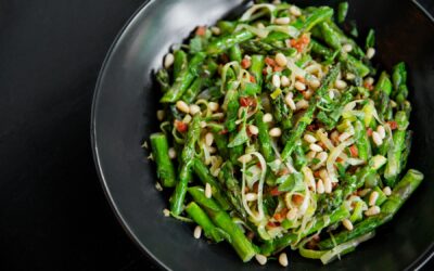Asparagus and Leek Salad with Pancetta