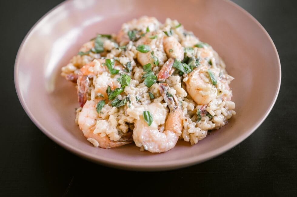 Shrimp and Goat Cheese Risotto Pretty Together