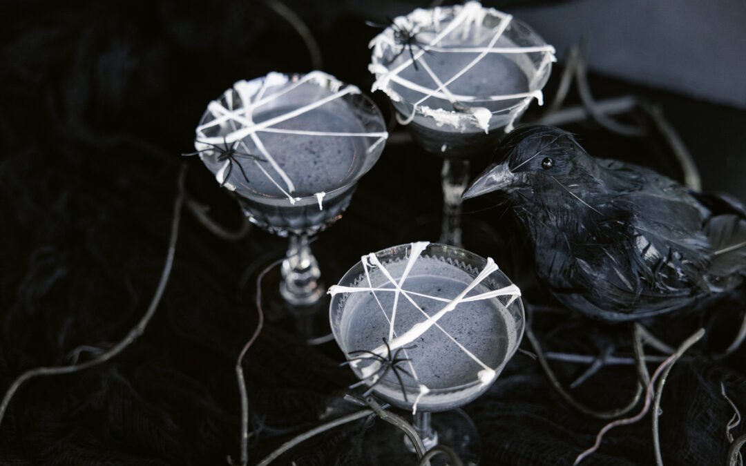 Black Widow Marshmallow Spiderweb Cocktail