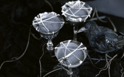 Black Widow Marshmallow Spiderweb Cocktail